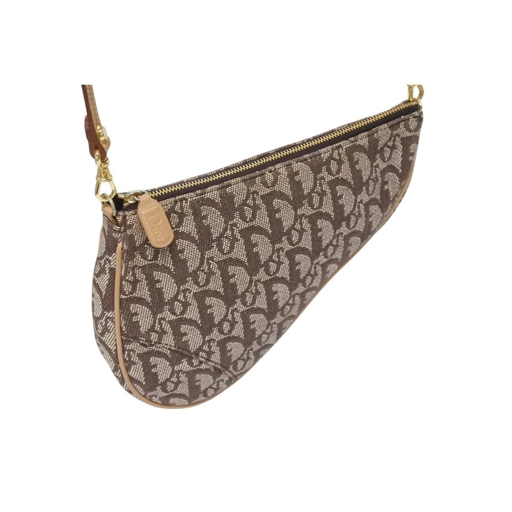 Christian Dior Trotter Saddle Bag Shoulder Bag Brown - Picture 4 of 10